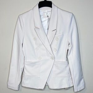 Rd Style Women's Double-Breasted Cream Blazer Size M